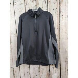 Stormtech Men's L Black Performance 1/4‎ Zip Pullover Sweatshirt Sweater Casual